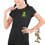 Fashion, accesorii si bijuterii - Copii - Imbracaminte copii - Tricouri copii - Tricou Copii Fete Marvin martian Looney Tunes, negru, marime XL Copii - Infinity.ro