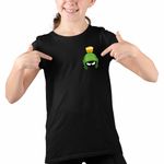 Fashion, accesorii si bijuterii - Copii - Imbracaminte copii - Tricouri copii - Tricou Copii Fete Marvin martian Looney Tunes, negru, marime XL Copii - Infinity.ro