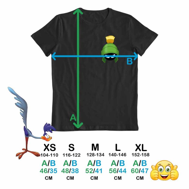 Fashion, accesorii si bijuterii - Copii - Imbracaminte copii - Tricouri copii - Tricou Copii Fete Marvin martian Looney Tunes, negru, marime XL Copii - Infinity.ro