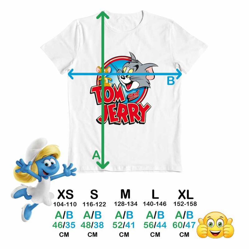 Fashion, accesorii si bijuterii - Copii - Imbracaminte copii - Tricouri copii - Tricou Copii Baieti Tom si Jerry CoolTrend, alb, marime S Copii - Infinity.ro