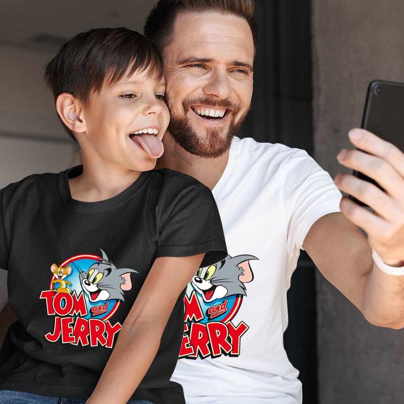 Fashion, accesorii si bijuterii - Copii - Imbracaminte copii - Tricouri copii - Tricou Copii Baieti Tom si Jerry CoolTrend, alb, marime S Copii - Infinity.ro
