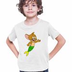 Fashion, accesorii si bijuterii - Copii - Imbracaminte copii - Tricouri copii - Tricou Copii Baieti Tom si Jerry Sirena CoolTrend, alb, marime S Copii - Infinity.ro