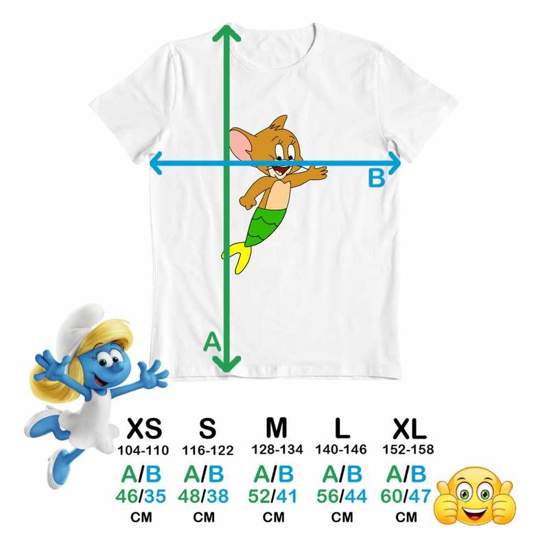 Fashion, accesorii si bijuterii - Copii - Imbracaminte copii - Tricouri copii - Tricou Copii Baieti Tom si Jerry Sirena CoolTrend, alb, marime S Copii - Infinity.ro