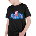 Fashion, accesorii si bijuterii - Copii - Imbracaminte copii - Tricouri copii - Tricou Copii Baieti Desene Animate Peppa Pig CoolTrend, negru, marime XS Copii - Infinity.ro