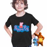 Fashion, accesorii si bijuterii - Copii - Imbracaminte copii - Tricouri copii - Tricou Copii Baieti Desene Animate Peppa Pig CoolTrend, negru, marime XS Copii - Infinity.ro