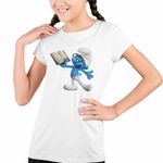 Fashion, accesorii si bijuterii - Copii - Imbracaminte copii - Tricouri copii - Tricou Copii Fete Istetul Strumfii CoolTrend, alb, marime XS Copii - Infinity.ro