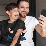 Fashion, accesorii si bijuterii - Copii - Imbracaminte copii - Tricouri copii - Tricou Copii Baieti Popeye Marinarul Looney Cartoon Pescar, alb, marime S Copii - Infinity.ro