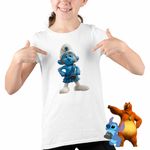 Fashion, accesorii si bijuterii - Copii - Imbracaminte copii - Tricouri copii - Tricou Copii Fete Strumfii Scotianul Roscatul CoolTrend, alb, marime XS Copii - Infinity.ro