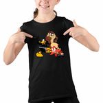 Fashion, accesorii si bijuterii - Copii - Imbracaminte copii - Tricouri copii - Tricou Copii Fete Daffy Duck Tasmanian Devil Taz Yosemite Sam, negru, marime XL Copii - Infinity.ro