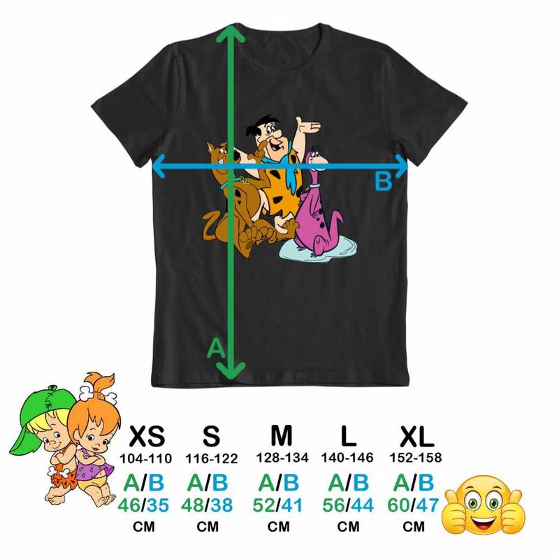 Fashion, accesorii si bijuterii - Copii - Imbracaminte copii - Tricouri copii - Tricou Copii Baieti Familia Flintstone Scooby Doo Dino Catel, negru, marime L Copii - Infinity.ro
