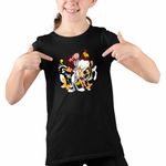 Fashion, accesorii si bijuterii - Copii - Imbracaminte copii - Tricouri copii - Tricou Copii Fete Taz Bugs Bunny Daffy Looney Tunes Eroi, negru, marime L Copii - Infinity.ro