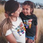 Fashion, accesorii si bijuterii - Copii - Imbracaminte copii - Tricouri copii - Tricou Copii Fete Gumball Stitch Sonic Winnie CoolTrend, alb, marime M Copii - Infinity.ro