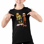 Fashion, accesorii si bijuterii - Copii - Imbracaminte copii - Tricouri copii - Tricou Copii Fete Marvin Martian Tung Sahur Italian Brain rot, negru, marime XL Copii - Infinity.ro