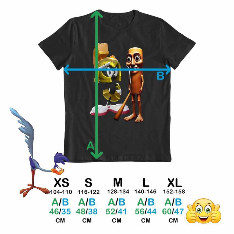 Fashion, accesorii si bijuterii - Copii - Imbracaminte copii - Tricouri copii - Tricou Copii Fete Marvin Martian Tung Sahur Italian Brain rot, negru, marime XL Copii - Infinity.ro