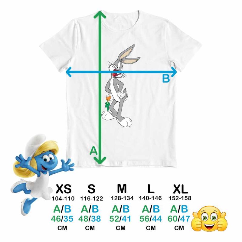 Fashion, accesorii si bijuterii - Copii - Imbracaminte copii - Tricouri copii - Tricou Copii Baieti Bugs Bunny CoolTrend, alb, marime S Copii - Infinity.ro