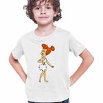 Fashion, accesorii si bijuterii - Copii - Imbracaminte copii - Tricouri copii - Tricou Copii Baieti Familia Flintstone Wilma Aventuri in Epoca de Piatra, alb, marime L Copii - Infinity.ro