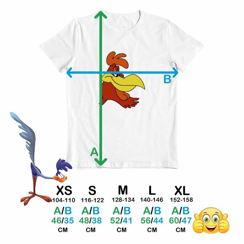 Fashion, accesorii si bijuterii - Copii - Imbracaminte copii - Tricouri copii - Tricou Copii Baieti Foghorn Cocos Desene Animate Looney Tunes, alb, marime S Copii - Infinity.ro