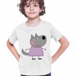 Fashion, accesorii si bijuterii - Copii - Imbracaminte copii - Tricouri copii - Tricou Copii Baieti Lupoaica Wendy Purcelusa Peppa Pig CoolTrend, alb, marime XL Copii - Infinity.ro