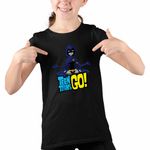 Fashion, accesorii si bijuterii - Copii - Imbracaminte copii - Tricouri copii - Tricou Copii Fete Raven Mediteaza Tineri Titani CoolTrend, negru, marime XS Copii - Infinity.ro