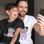 Fashion, accesorii si bijuterii - Copii - Imbracaminte copii - Tricouri copii - Tricou Copii Baieti Lupoaica Wendy Purcelusa Peppa Pig CoolTrend, alb, marime XL Copii - Infinity.ro