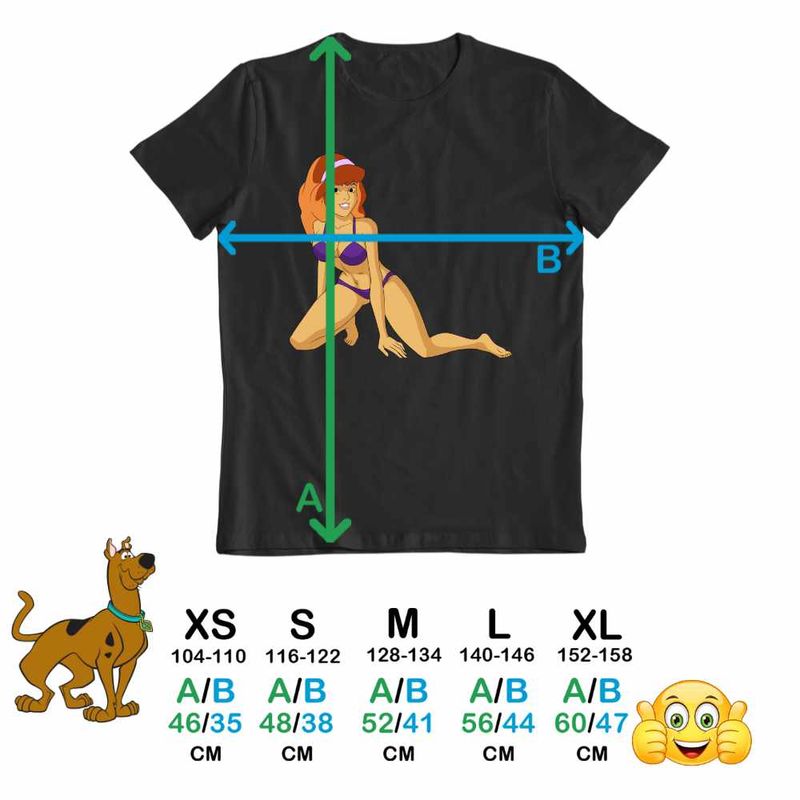 Fashion, accesorii si bijuterii - Copii - Imbracaminte copii - Tricouri copii - Tricou Copii Baieti Scooby-Doo Daphne Bikini Costum Baie, negru, marime XL Copii - Infinity.ro