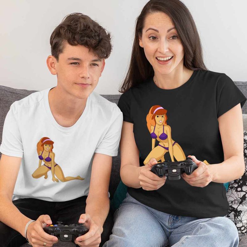 Fashion, accesorii si bijuterii - Copii - Imbracaminte copii - Tricouri copii - Tricou Copii Baieti Scooby-Doo Daphne Bikini Costum Baie, negru, marime XL Copii - Infinity.ro