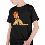Fashion, accesorii si bijuterii - Copii - Imbracaminte copii - Tricouri copii - Tricou Copii Baieti Scooby-Doo Daphne Bikini Costum Baie, negru, marime XL Copii - Infinity.ro
