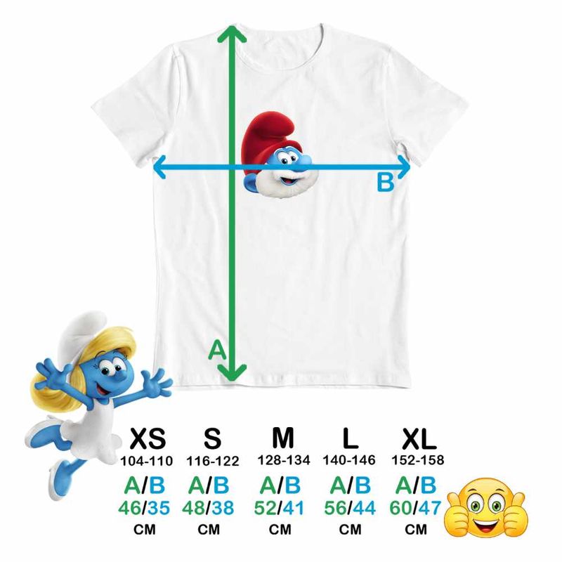 Fashion, accesorii si bijuterii - Copii - Imbracaminte copii - Tricouri copii - Tricou Copii Baieti Papa Strumf Smurf CoolTrend, alb, marime M Copii - Infinity.ro