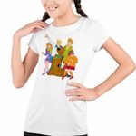 Fashion, accesorii si bijuterii - Copii - Imbracaminte copii - Tricouri copii - Tricou Copii Fete Scooby Doo Mystery Team, alb, marime S Copii - Infinity.ro