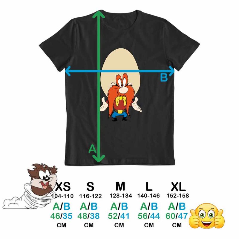 Fashion, accesorii si bijuterii - Copii - Imbracaminte copii - Tricouri copii - Tricou Copii Baieti Yosemite Sam Warner Bros, negru, marime L Copii - Infinity.ro