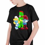 Fashion, accesorii si bijuterii - Copii - Imbracaminte copii - Tricouri copii - Tricou Copii Baieti Franklin Strumfii Papa Strumf Strumfita CoolTrend, negru, marime M Copii - Infinity.ro