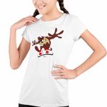 Fashion, accesorii si bijuterii - Copii - Imbracaminte copii - Tricouri copii - Tricou Copii Fete Taz Skateboard Diavol Tasmanian, alb, marime S Copii - Infinity.ro