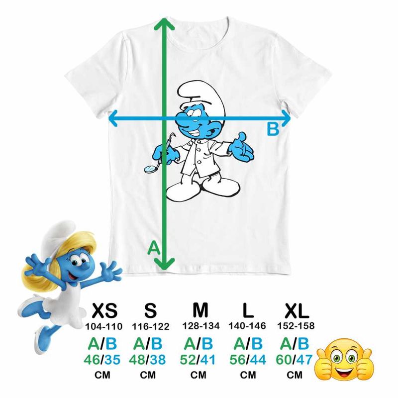 Fashion, accesorii si bijuterii - Copii - Imbracaminte copii - Tricouri copii - Tricou Copii Baieti Strumfii Dentistul Stomatolog CoolTrend, alb, marime L Copii - Infinity.ro