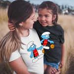 Fashion, accesorii si bijuterii - Copii - Imbracaminte copii - Tricouri copii - Tricou Copii Fete Strumfii Baschet Strumpii CoolTrend, alb, marime XL Copii - Infinity.ro