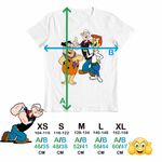 Fashion, accesorii si bijuterii - Copii - Imbracaminte copii - Tricouri copii - Tricou Copii Baieti Popeye Marinarul Flintston Jetson Desene Vechi, alb, marime S Copii - Infinity.ro