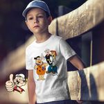 Fashion, accesorii si bijuterii - Copii - Imbracaminte copii - Tricouri copii - Tricou Copii Baieti Popeye Marinarul Flintston Jetson Desene Vechi, alb, marime S Copii - Infinity.ro