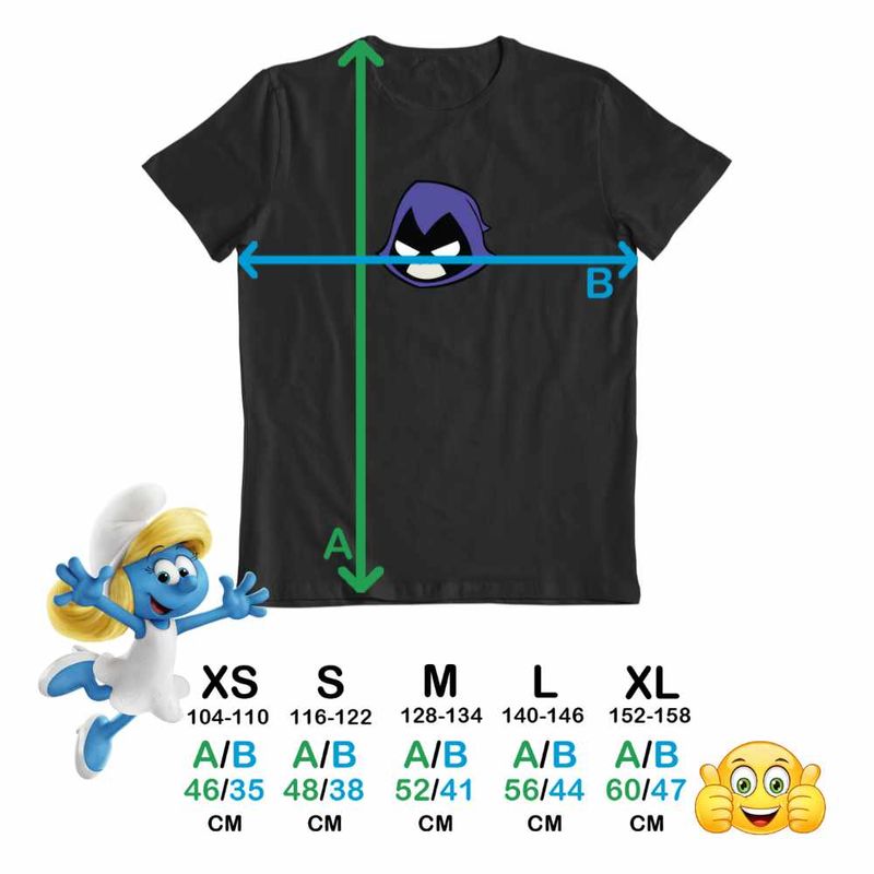 Fashion, accesorii si bijuterii - Copii - Imbracaminte copii - Tricouri copii - Tricou Copii Fete Raven Spirit Haideti Tineri Titani CoolTrend, negru, marime S Copii - Infinity.ro