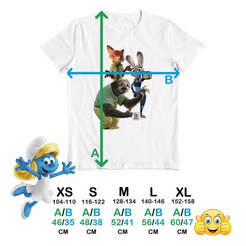 Fashion, accesorii si bijuterii - Copii - Imbracaminte copii - Tricouri copii - Tricou Copii Baieti Zootopia Judy Nick Flash CoolTrend, alb, marime XL Copii - Infinity.ro