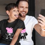 Fashion, accesorii si bijuterii - Copii - Imbracaminte copii - Tricouri copii - Tricou Copii Baieti Peppa Pixel Art CoolTrend, alb, marime XL Copii - Infinity.ro