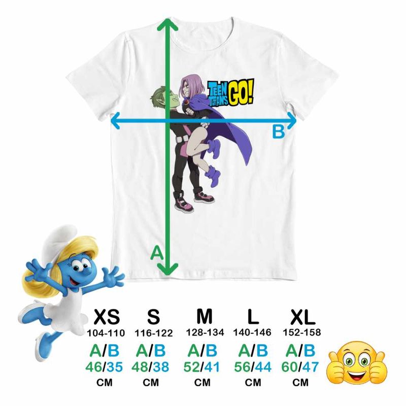 Fashion, accesorii si bijuterii - Copii - Imbracaminte copii - Tricouri copii - Tricou Copii Fete Beast Raven Fanart Teen Titans Go Titani CoolTrend, alb, marime S Copii - Infinity.ro