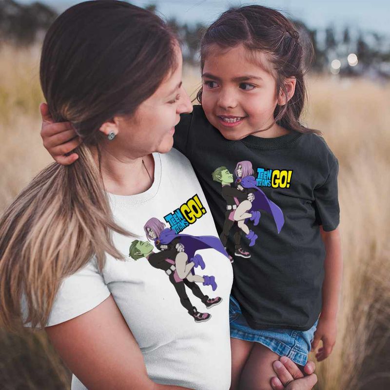 Fashion, accesorii si bijuterii - Copii - Imbracaminte copii - Tricouri copii - Tricou Copii Fete Beast Raven Fanart Teen Titans Go Titani CoolTrend, alb, marime S Copii - Infinity.ro