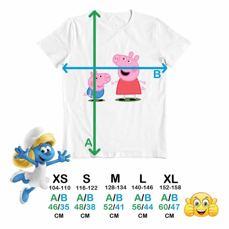 Fashion, accesorii si bijuterii - Copii - Imbracaminte copii - Tricouri copii - Tricou Copii Fete Purcelusa Peppa si George Pepa CoolTrend, alb, marime L Copii - Infinity.ro
