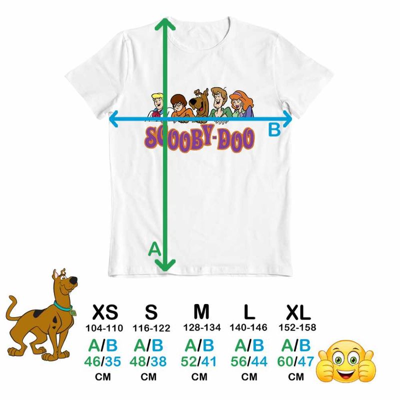 Fashion, accesorii si bijuterii - Copii - Imbracaminte copii - Tricouri copii - Tricou Copii Baieti Scooby Doo Friends Logo Mistere Fantome, alb, marime XS Copii - Infinity.ro