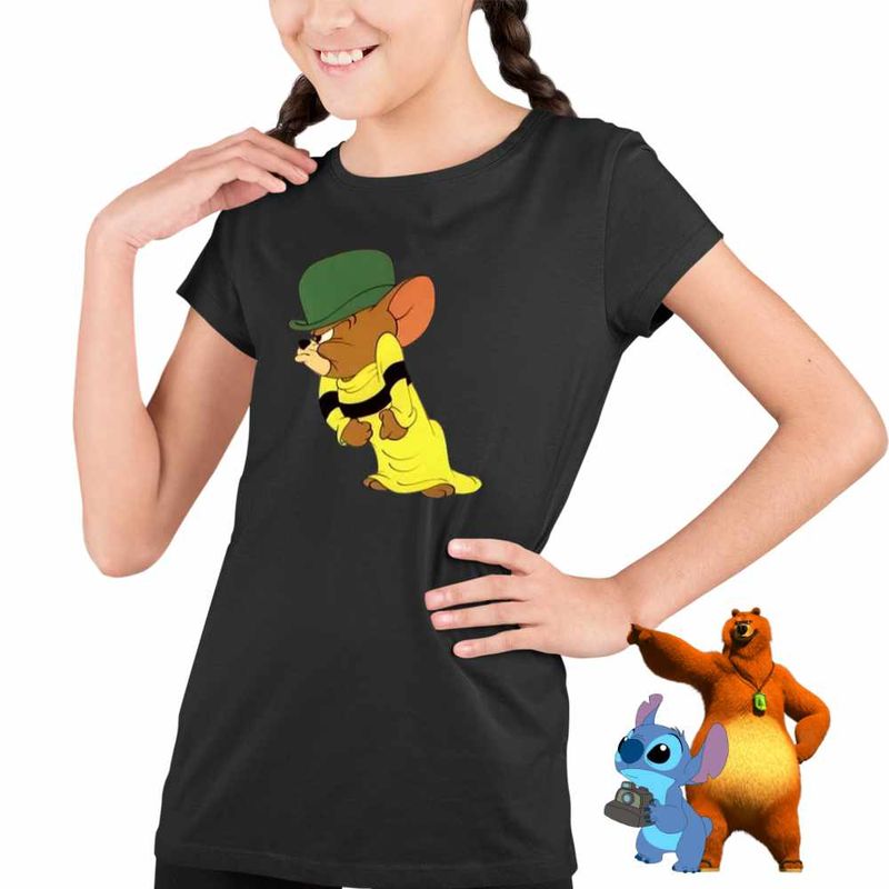 Fashion, accesorii si bijuterii - Copii - Imbracaminte copii - Tricouri copii - Tricou Copii Fete Tom si Jerry Verisor Boxer CoolTrend, negru, marime XS Copii - Infinity.ro