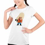 Fashion, accesorii si bijuterii - Copii - Imbracaminte copii - Tricouri copii - Tricou Copii Fete Yosemite Sam Vestul Salbatic, alb, marime XL Copii - Infinity.ro