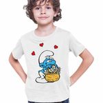 Fashion, accesorii si bijuterii - Copii - Imbracaminte copii - Tricouri copii - Tricou Copii Baieti Strumfii Indragostit Dragobete Valentine Day CoolTrend, alb, marime S Copii - Infinity.ro