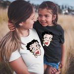Fashion, accesorii si bijuterii - Copii - Imbracaminte copii - Tricouri copii - Tricou Copii Fete Betty Boop Talkartoon Looney Tunes, alb, marime L Copii - Infinity.ro
