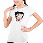 Fashion, accesorii si bijuterii - Copii - Imbracaminte copii - Tricouri copii - Tricou Copii Fete Betty Boop Talkartoon Looney Tunes, alb, marime L Copii - Infinity.ro