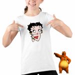 Fashion, accesorii si bijuterii - Copii - Imbracaminte copii - Tricouri copii - Tricou Copii Fete Betty Boop Talkartoon Looney Tunes, alb, marime L Copii - Infinity.ro