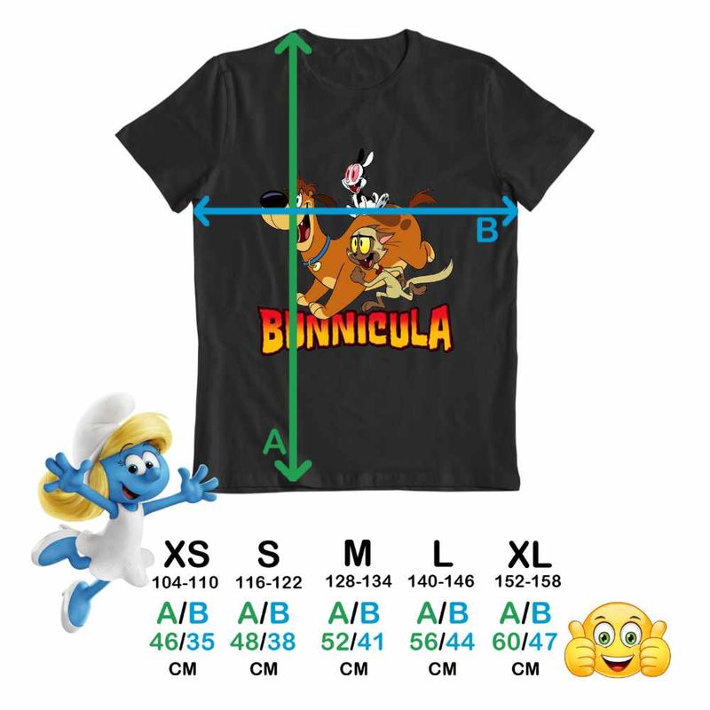 Fashion, accesorii si bijuterii - Copii - Imbracaminte copii - Tricouri copii - Tricou Copii Fete Bunnicula Draculas Vampirul Iepuras CoolTrend, negru, marime XS Copii - Infinity.ro
